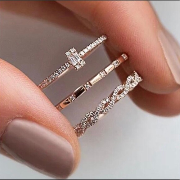 Jewelry - Rose Gold Plated Stackable Rings